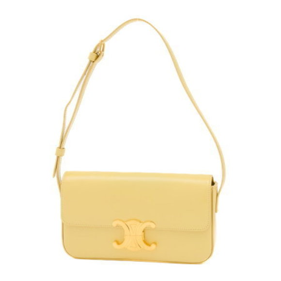 Celine Triomphe Claude Shoulder Bag Beige Calfskin - Picture 1 of 7